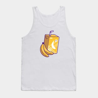 Banana Juice Box Cartoon Tank Top